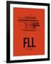 FLL Fort Lauderdale Airport Orange-NaxArt-Framed Art Print