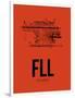 FLL Fort Lauderdale Airport Orange-NaxArt-Framed Art Print