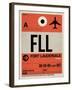 FLL Fort Lauderdale Luggage Tag I-NaxArt-Framed Art Print