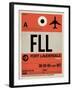 FLL Fort Lauderdale Luggage Tag I-NaxArt-Framed Art Print