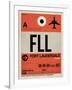 FLL Fort Lauderdale Luggage Tag I-NaxArt-Framed Art Print