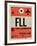 FLL Fort Lauderdale Luggage Tag I-NaxArt-Framed Art Print