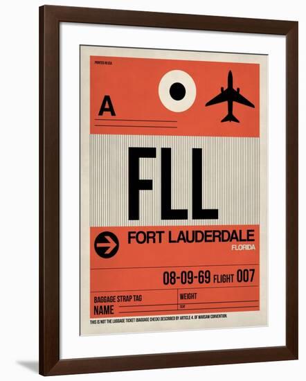 FLL Fort Lauderdale Luggage Tag I-NaxArt-Framed Art Print