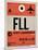 FLL Fort Lauderdale Luggage Tag I-NaxArt-Mounted Art Print