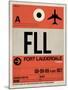 FLL Fort Lauderdale Luggage Tag I-NaxArt-Mounted Art Print