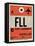 FLL Fort Lauderdale Luggage Tag I-NaxArt-Framed Stretched Canvas