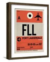 FLL Fort Lauderdale Luggage Tag I-NaxArt-Framed Art Print