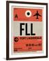 FLL Fort Lauderdale Luggage Tag I-NaxArt-Framed Art Print
