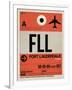 FLL Fort Lauderdale Luggage Tag I-NaxArt-Framed Art Print