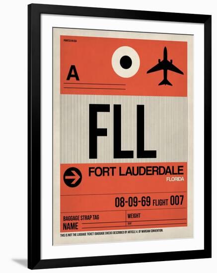 FLL Fort Lauderdale Luggage Tag I-NaxArt-Framed Art Print