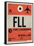 FLL Fort Lauderdale Luggage Tag I-NaxArt-Framed Stretched Canvas