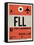 FLL Fort Lauderdale Luggage Tag I-NaxArt-Framed Stretched Canvas