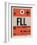 FLL Fort Lauderdale Luggage Tag I-NaxArt-Framed Art Print