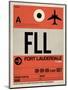 FLL Fort Lauderdale Luggage Tag I-NaxArt-Mounted Art Print