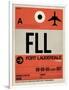 FLL Fort Lauderdale Luggage Tag I-NaxArt-Framed Art Print