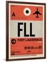 FLL Fort Lauderdale Luggage Tag I-NaxArt-Framed Art Print