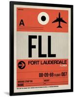 FLL Fort Lauderdale Luggage Tag I-NaxArt-Framed Art Print