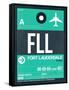 FLL Fort Lauderdale Luggage Tag II-NaxArt-Framed Stretched Canvas