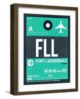 FLL Fort Lauderdale Luggage Tag II-NaxArt-Framed Art Print