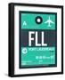 FLL Fort Lauderdale Luggage Tag II-NaxArt-Framed Art Print