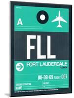 FLL Fort Lauderdale Luggage Tag II-NaxArt-Mounted Art Print