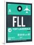 FLL Fort Lauderdale Luggage Tag II-NaxArt-Framed Art Print