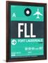 FLL Fort Lauderdale Luggage Tag II-NaxArt-Framed Art Print