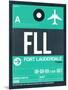 FLL Fort Lauderdale Luggage Tag II-NaxArt-Mounted Art Print