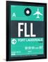 FLL Fort Lauderdale Luggage Tag II-NaxArt-Framed Art Print