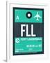 FLL Fort Lauderdale Luggage Tag II-NaxArt-Framed Art Print