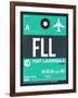 FLL Fort Lauderdale Luggage Tag II-NaxArt-Framed Art Print