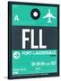 FLL Fort Lauderdale Luggage Tag II-NaxArt-Stretched Canvas