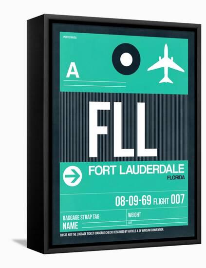 FLL Fort Lauderdale Luggage Tag II-NaxArt-Framed Stretched Canvas