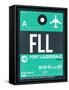 FLL Fort Lauderdale Luggage Tag II-NaxArt-Framed Stretched Canvas