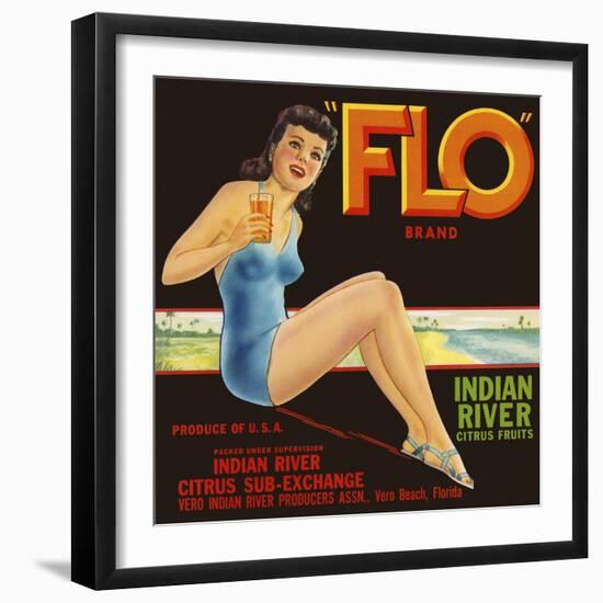 "FLO" Brand Citrus-null-Framed Giclee Print