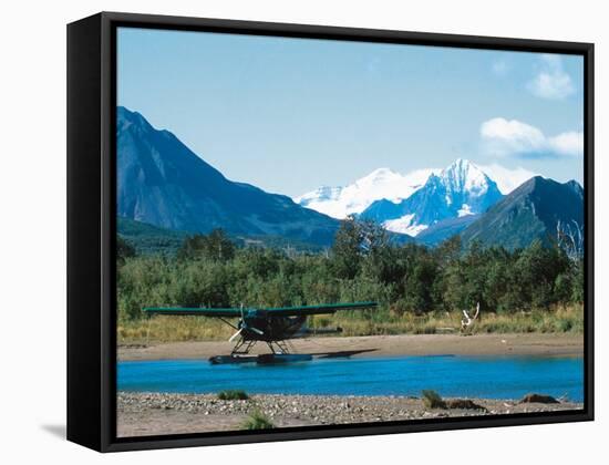 Float Plan on Salmon Stream, Katmai National Park, Alaska, USA-Dee Ann Pederson-Framed Stretched Canvas