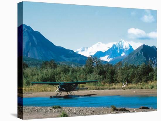 Float Plan on Salmon Stream, Katmai National Park, Alaska, USA-Dee Ann Pederson-Stretched Canvas