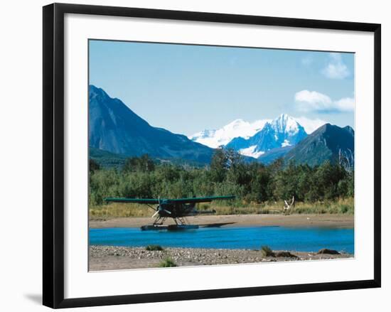Float Plan on Salmon Stream, Katmai National Park, Alaska, USA-Dee Ann Pederson-Framed Photographic Print