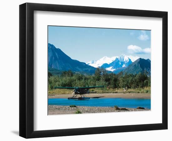 Float Plan on Salmon Stream, Katmai National Park, Alaska, USA-Dee Ann Pederson-Framed Photographic Print