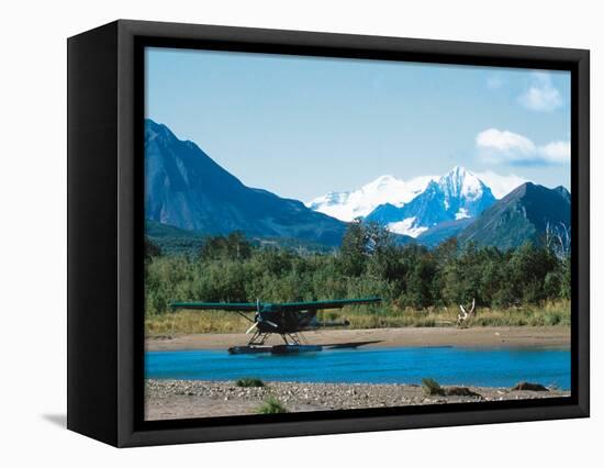 Float Plan on Salmon Stream, Katmai National Park, Alaska, USA-Dee Ann Pederson-Framed Stretched Canvas