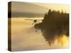 Float Plane on Beluga Lake at Dawn, Alaska, USA-Adam Jones-Stretched Canvas