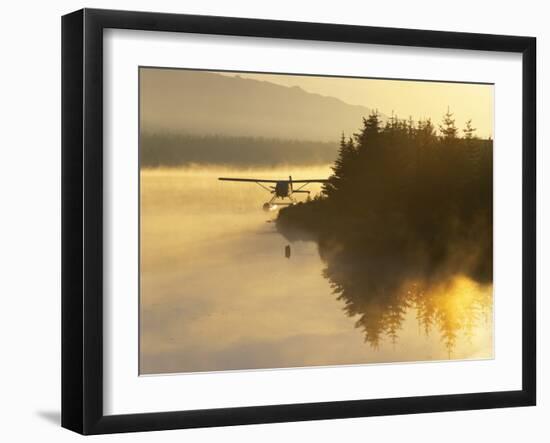 Float Plane on Beluga Lake at Dawn, Homer, Alaska, USA-Adam Jones-Framed Photographic Print
