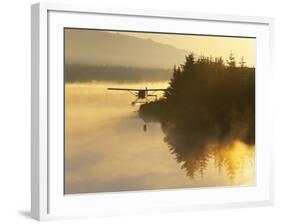 Float Plane on Beluga Lake at Dawn, Homer, Alaska, USA-Adam Jones-Framed Photographic Print