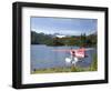 Float Plane Parked at Lake Side, Shrode Lake, Prince William Sound, Alaska, USA-null-Framed Photographic Print