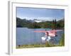 Float Plane Parked at Lake Side, Shrode Lake, Prince William Sound, Alaska, USA-null-Framed Photographic Print