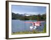 Float Plane Parked at Lake Side, Shrode Lake, Prince William Sound, Alaska, USA-null-Framed Photographic Print