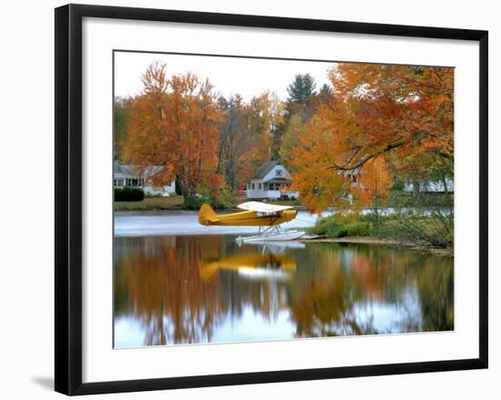 Float Plane Reflects on Highland Lake, New England, New Hampshire, USA-Jaynes Gallery-Framed Photographic Print