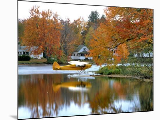 Float Plane Reflects on Highland Lake, New England, New Hampshire, USA-Jaynes Gallery-Mounted Photographic Print