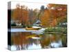 Float Plane Reflects on Highland Lake, New England, New Hampshire, USA-Jaynes Gallery-Stretched Canvas