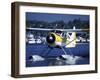 Float Plane Taxiing to Terminal on Lake Union, Washington, USA-William Sutton-Framed Photographic Print